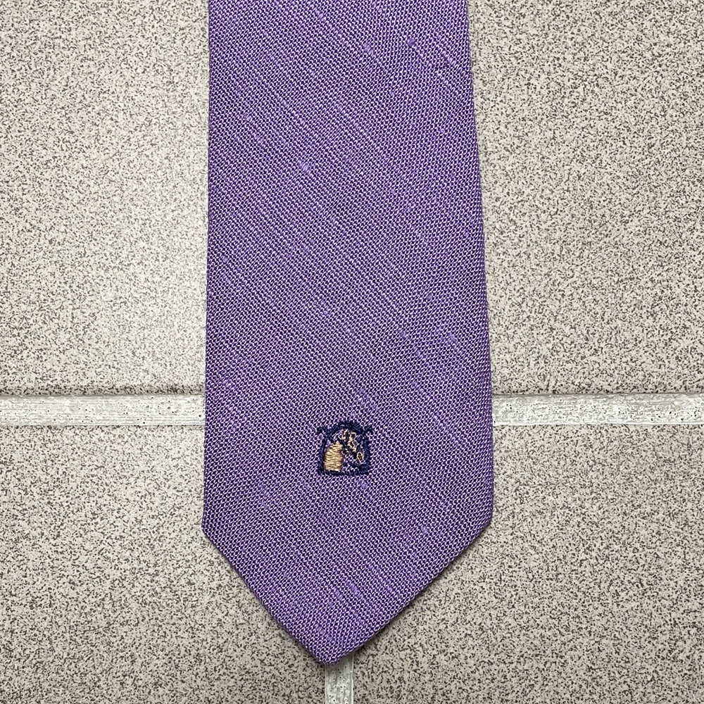 Vintage Chaps by Ralph Lauren Purple Linen Tie